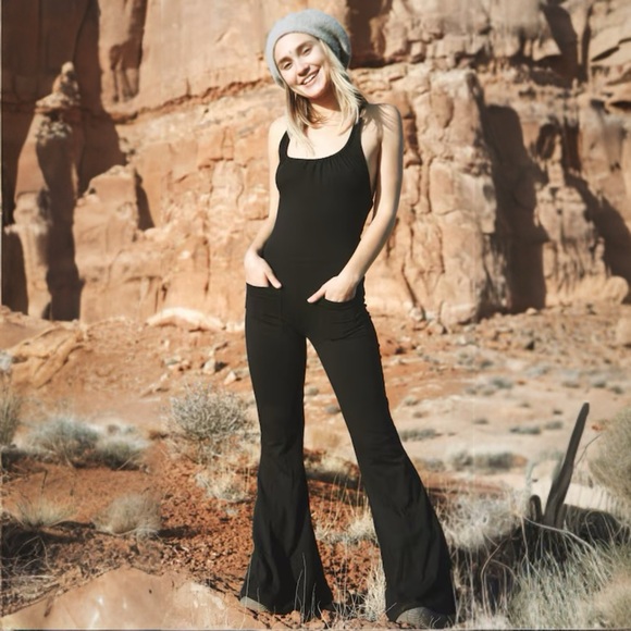 Warrior within black flare jumpsuit - Picture 1 of 10